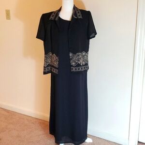 Virgo black dress and jacket set